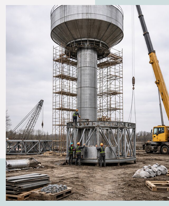 Проектирование и строительство водонапорных башен под ключ в Армавире